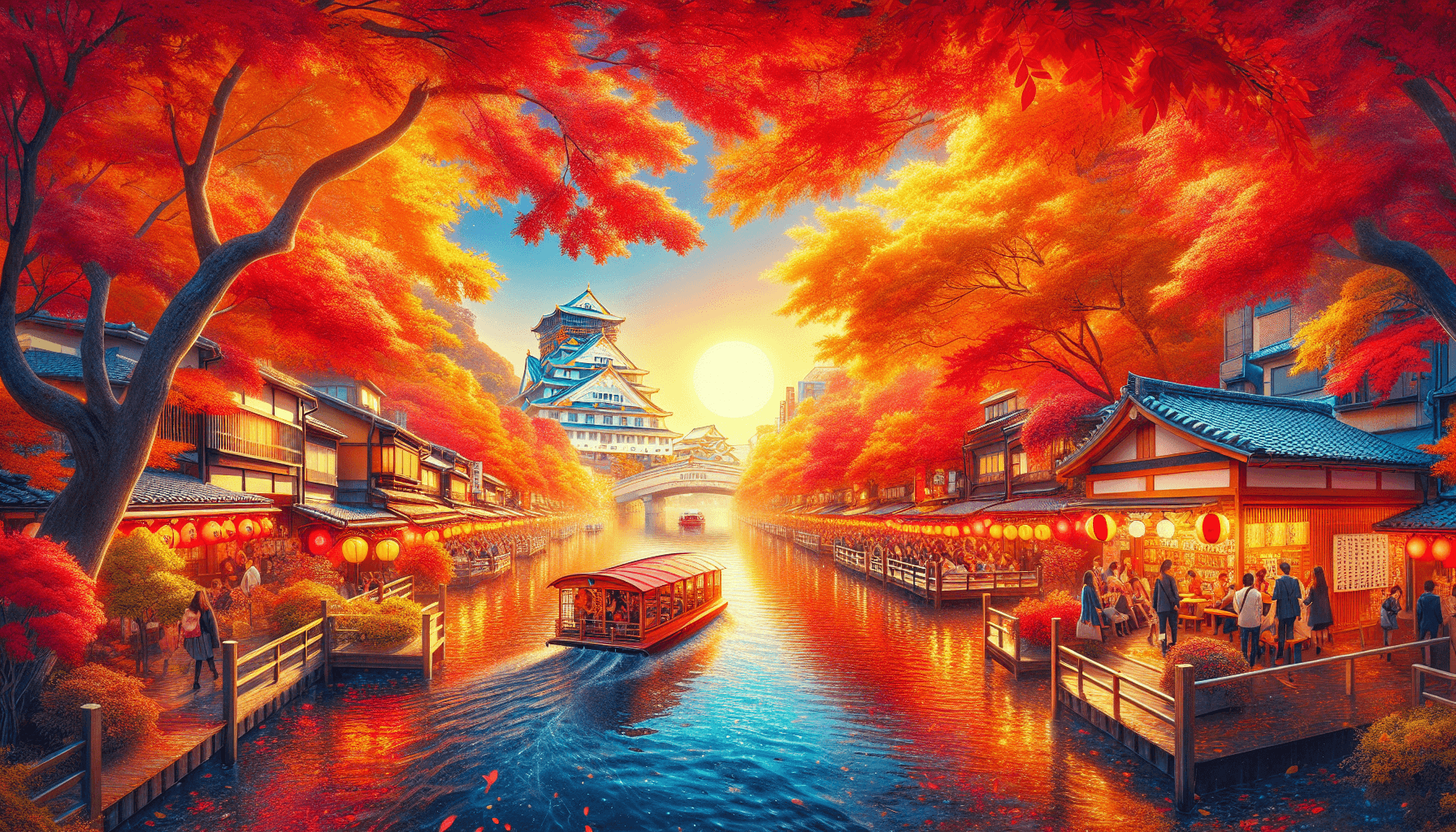 秋の大阪で心躍る体験デート!紅葉と文化の旅